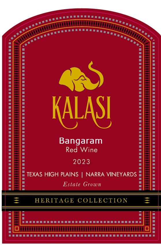 TABC label artwork for Kalasi Bangaram Red Wine