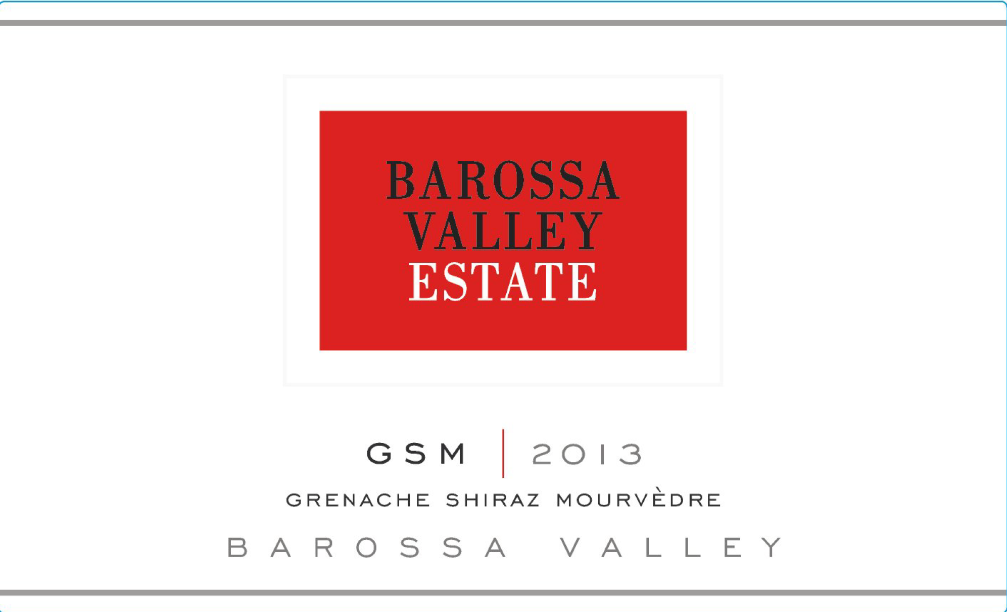 TABC label artwork for Barossa Valley Estate GSM Grenache Shiraz Mourvedre
