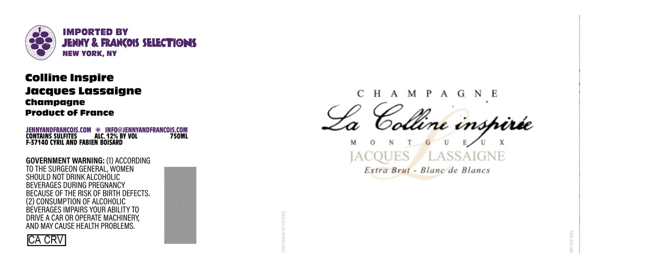 TABC label artwork for Jacques Lassaigne, Colline Inspire