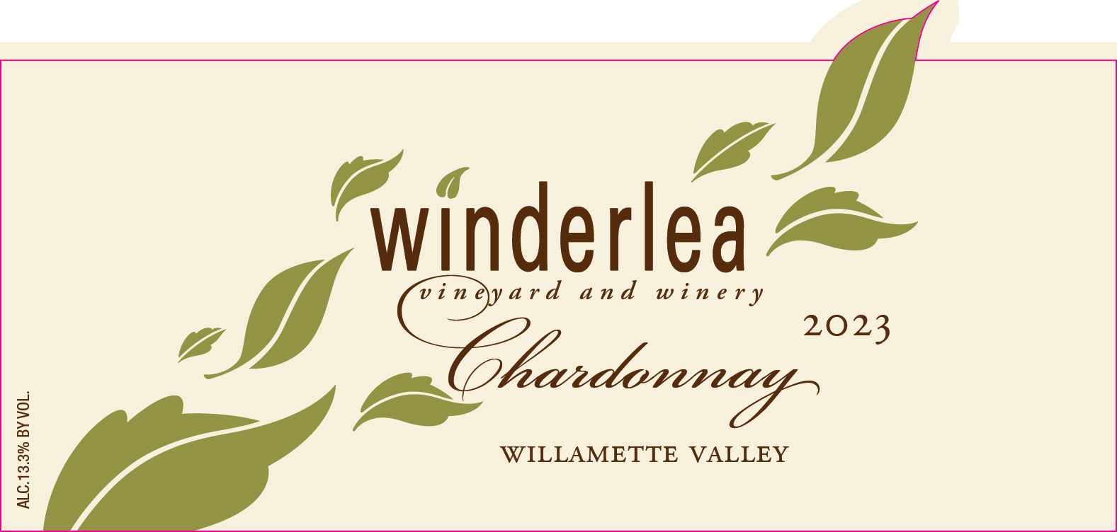 TABC label artwork for Winderlea Chardonnay Willamette Valley Biodynamic