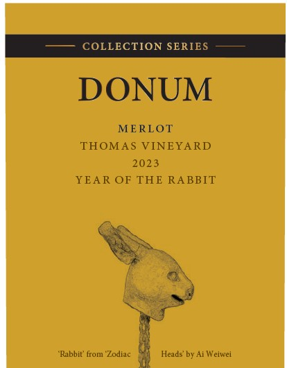 TABC label artwork for Donum Merlot Thomas Vineyard