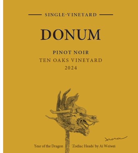 TABC label artwork for Donum Pinot Noir Ten Oaks