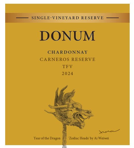 TABC label artwork for Donum Chardonnay Carneros Reserve TFV