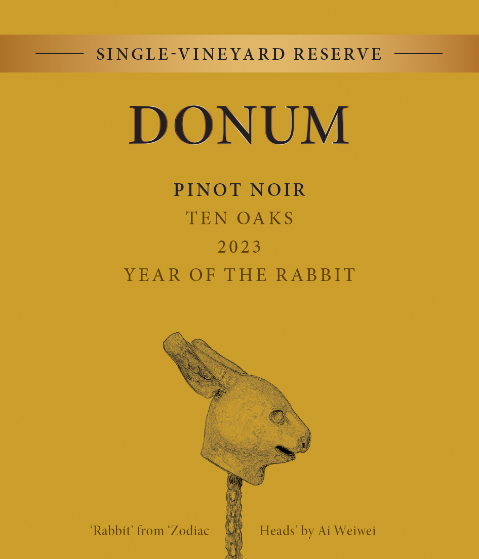 TABC label artwork for DONUM Pinot Noir Ten Oaks Reserve Russian River Valley