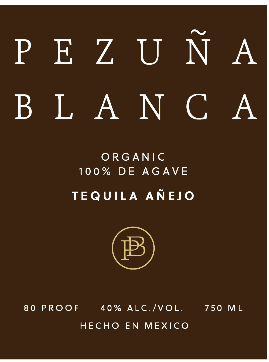 TABC label artwork for Pezuna Blanca Anejo