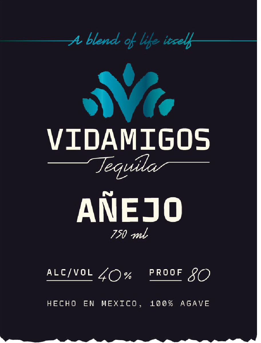 TABC label artwork for Vidamigos Anejo