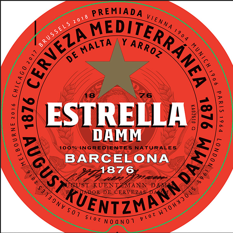 TABC label artwork for ESTRELLA DAMM LAGER