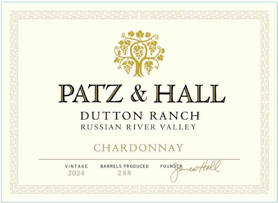 TABC label artwork for Patz & Hall Dutton Ranch Chardonnay Russian River Valley