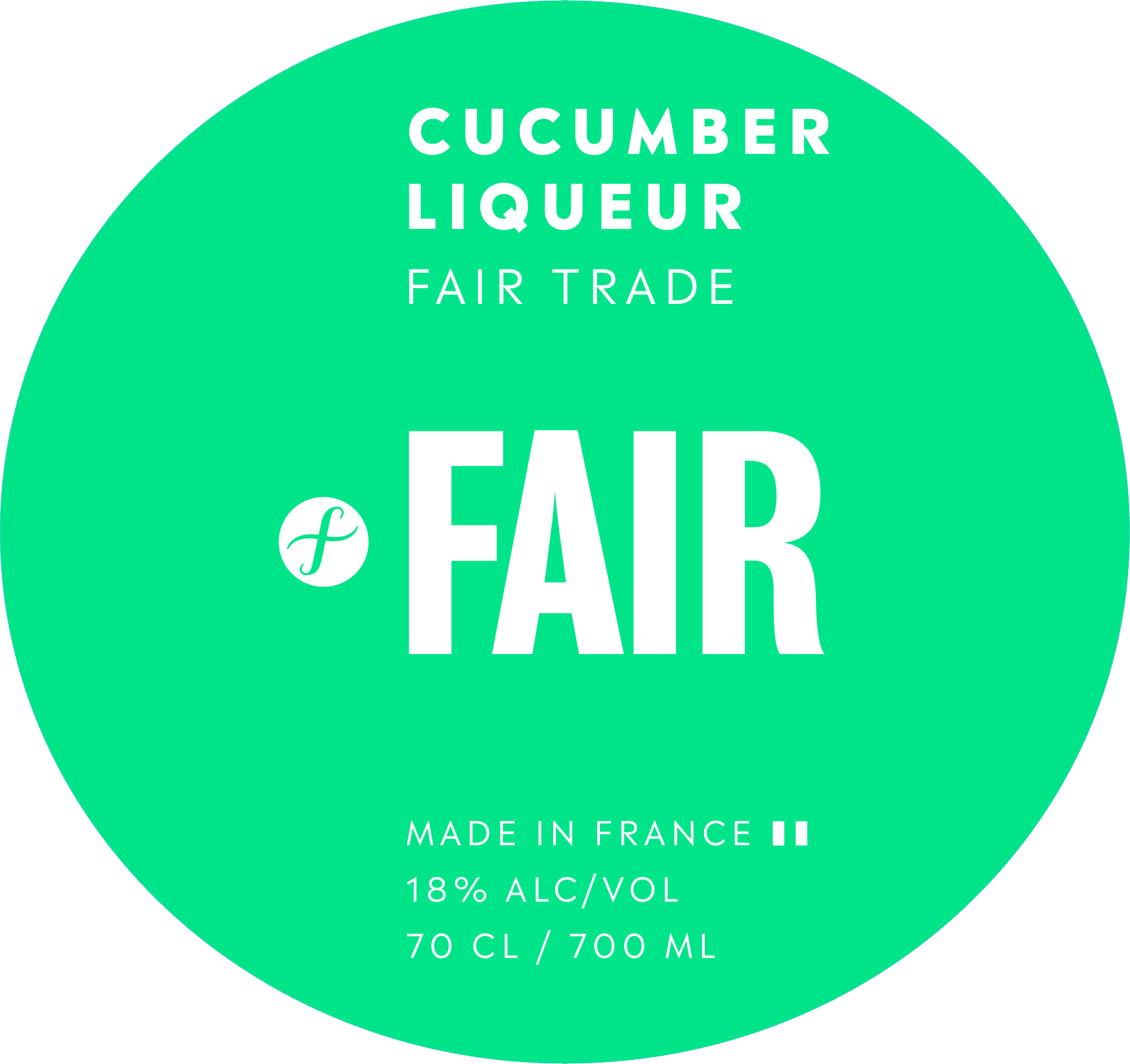 TABC label artwork for Fair Trade Cucumber Liqueur