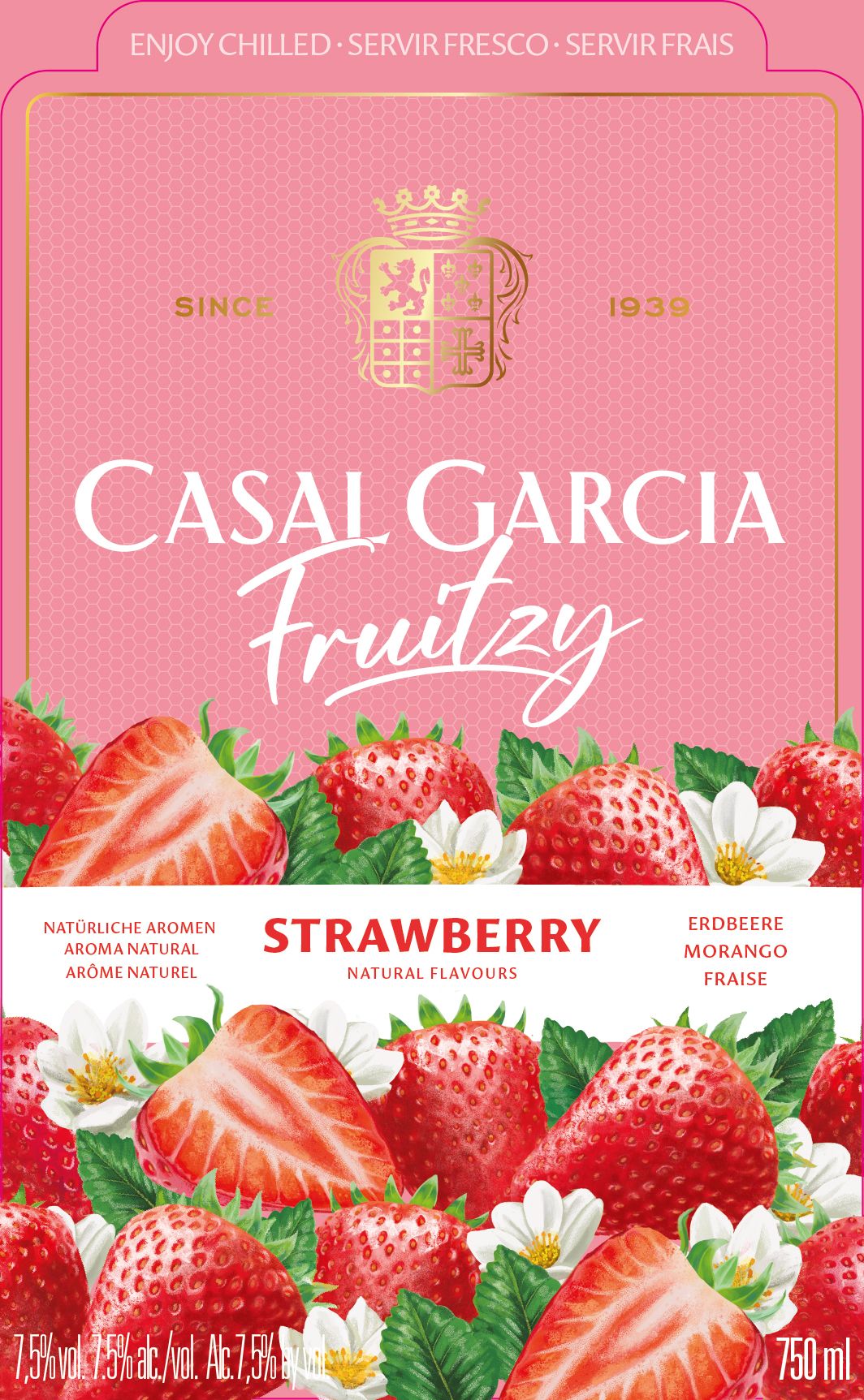 TABC label artwork for Casal Garcia Fruitzy Strawberry