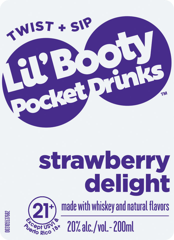 TABC label artwork for LIL' BOOTY POCKET DRINKS Strawberry Delight