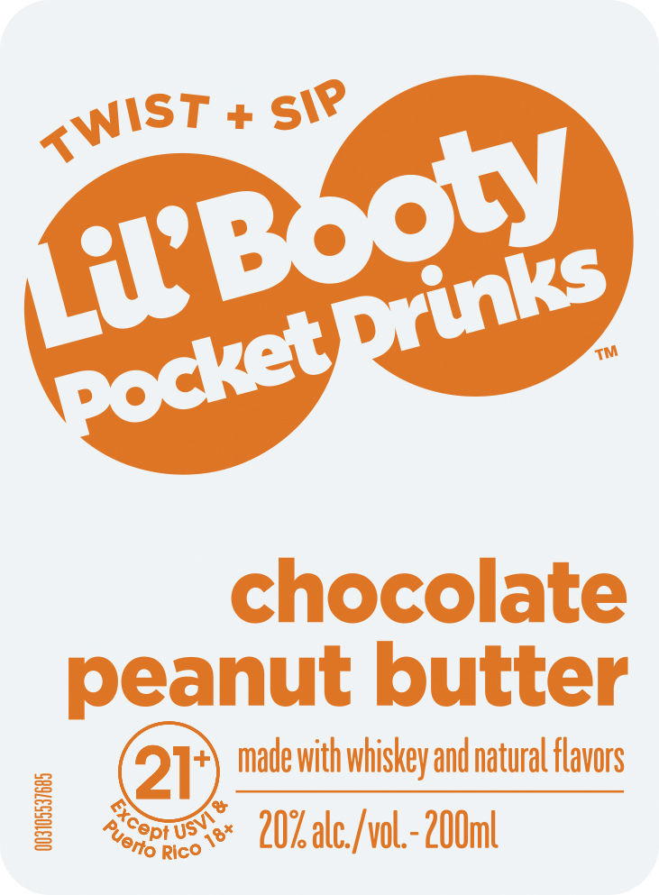 TABC label artwork for LIL' BOOTY POCKET DRINKS Chocolate Peanut Butter
