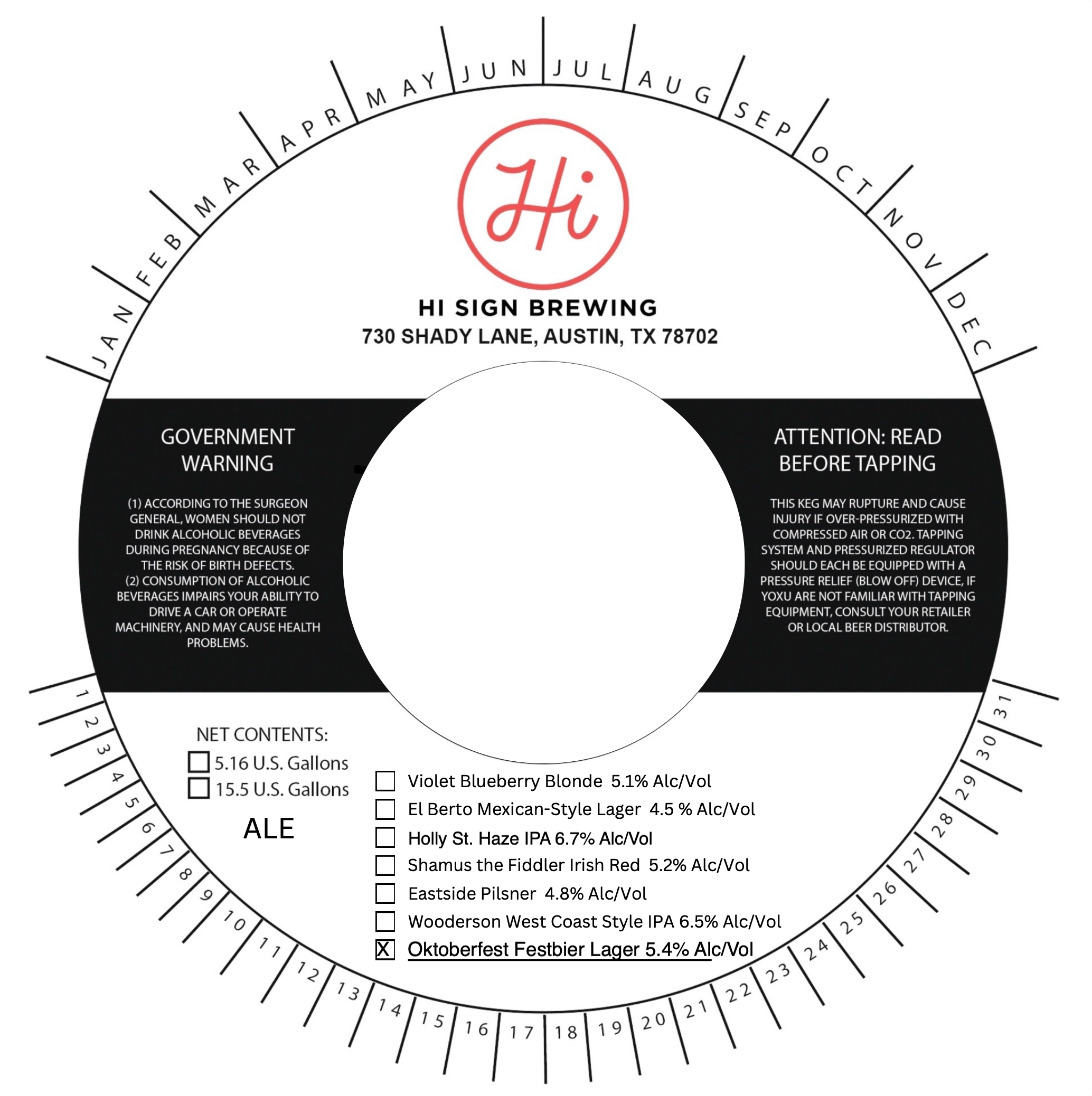 TABC label artwork for Oktoberfest Festbier