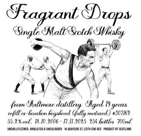 TABC label artwork for FRAGRANT DROPS Ex-Bourbon Hogshead 19Y