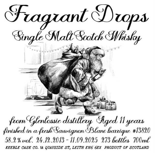 TABC label artwork for FRAGRANT DROPS Finished in Sauvignon Blanc Barrique
