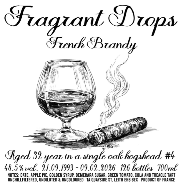 TABC label artwork for FRAGRANT DROPS French Brandy
