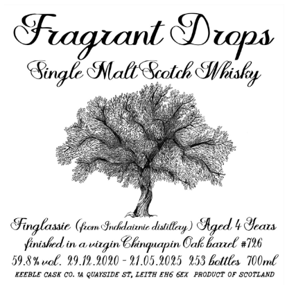 TABC label artwork for FRAGRANT DROPS Chinquapin Oak