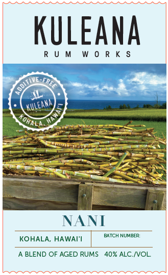 TABC label artwork for Kuleana Rum Works Nani Blend Of Aged Rums