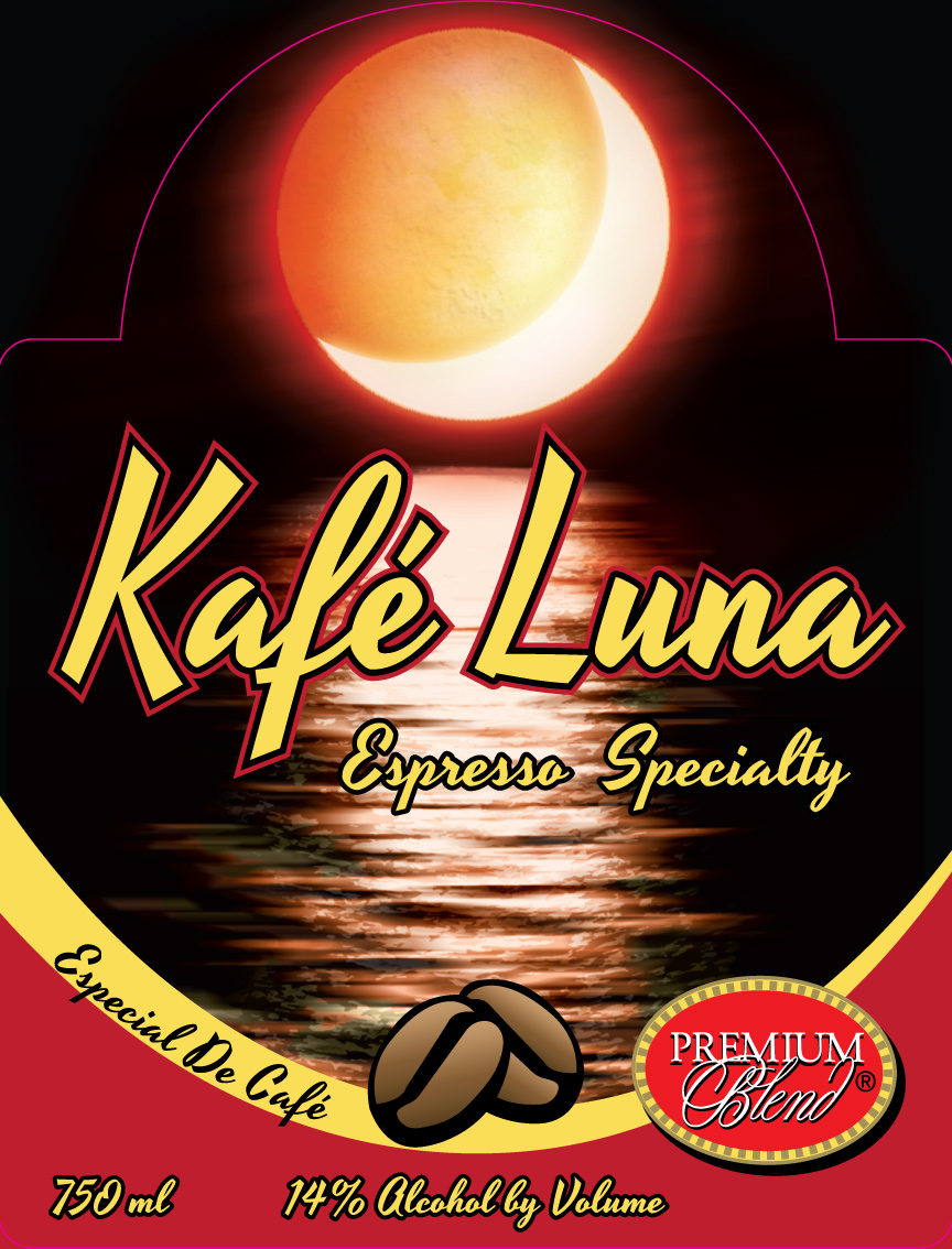 TABC label artwork for Kafe Luna