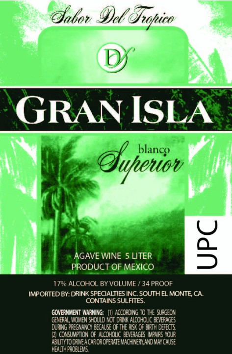 TABC label artwork for Gran Isla