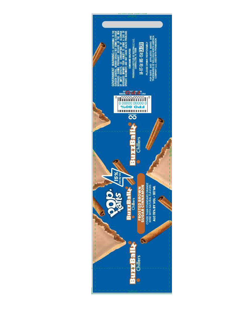 TABC label artwork for BuzzBallz Chillers Frosted Brown Sugar Cinnamon