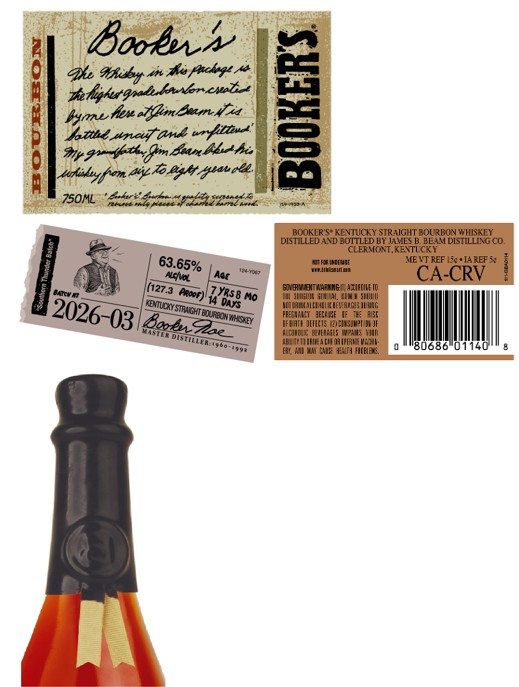 TABC label artwork for Booker's Southern Thunder
