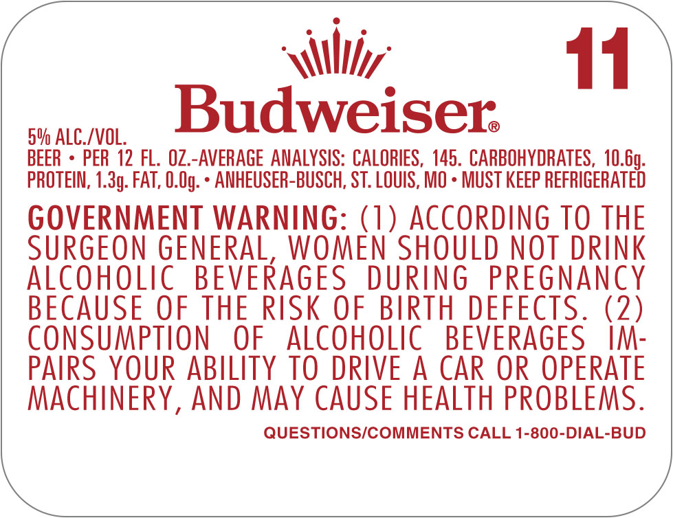 TABC label artwork for BUDWEISER 2026 VBI 15.5 GAL. KEG REFRESH