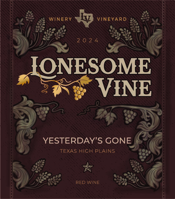 TABC label artwork for Yesterday's Gone