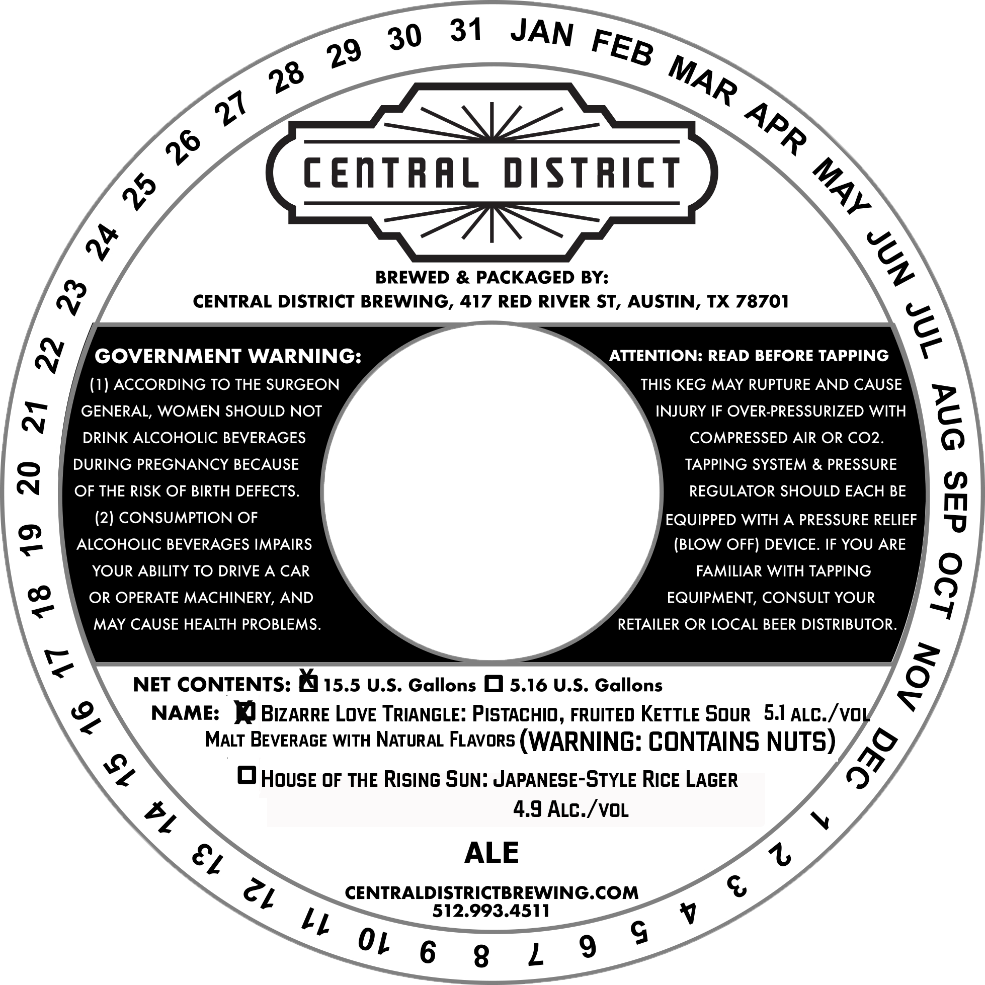 TABC label artwork for BIZARRE LOVE TRIANGLE