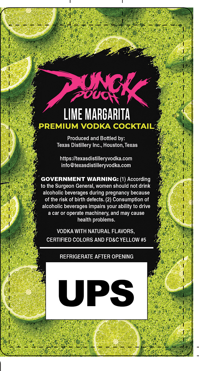 TABC label artwork for Punch Pouch - Lime Margarita