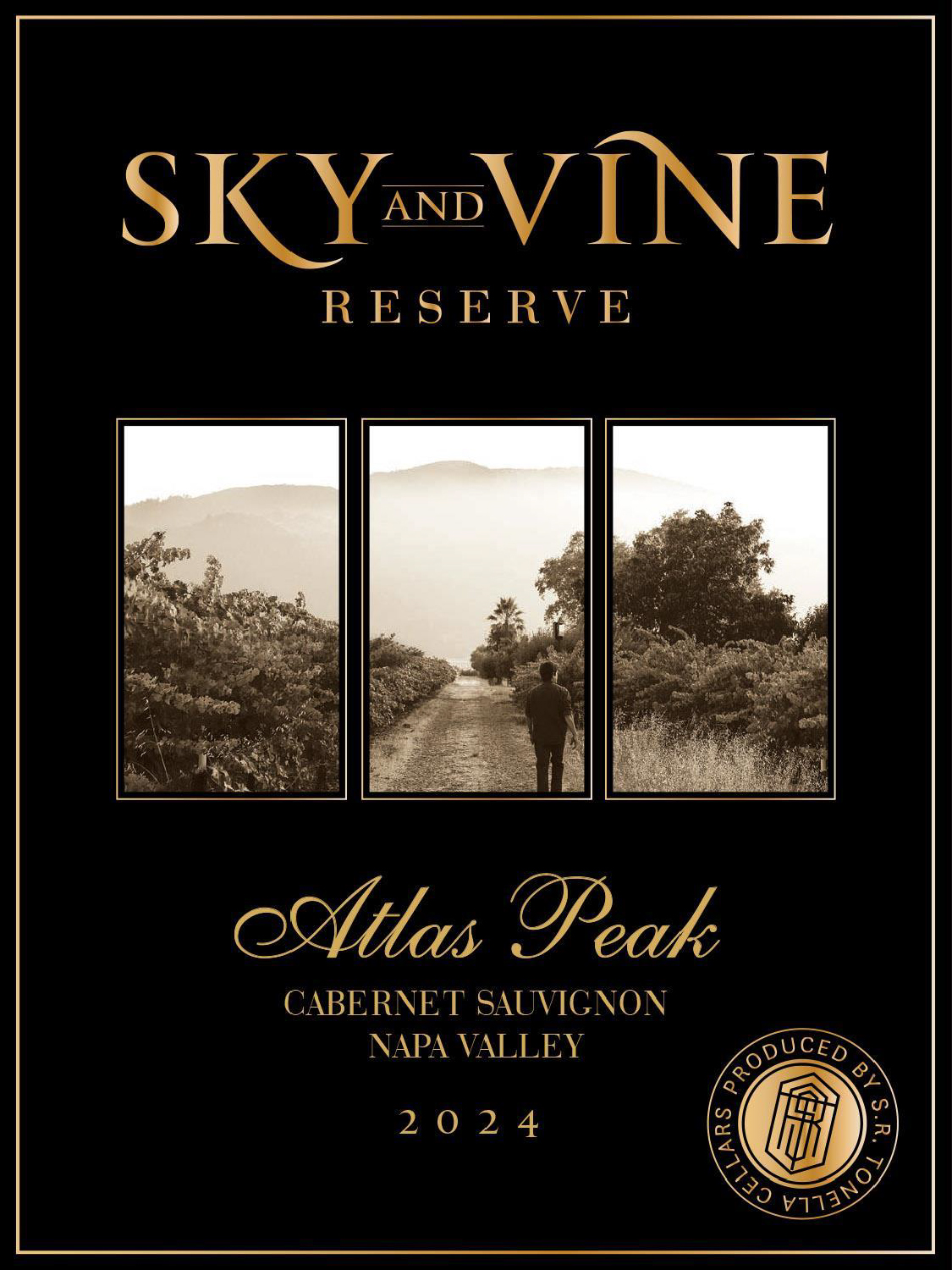 TABC label artwork for Sky and Vine Cabernet Sauvignon Reserve Atlas Peak Napa Valley