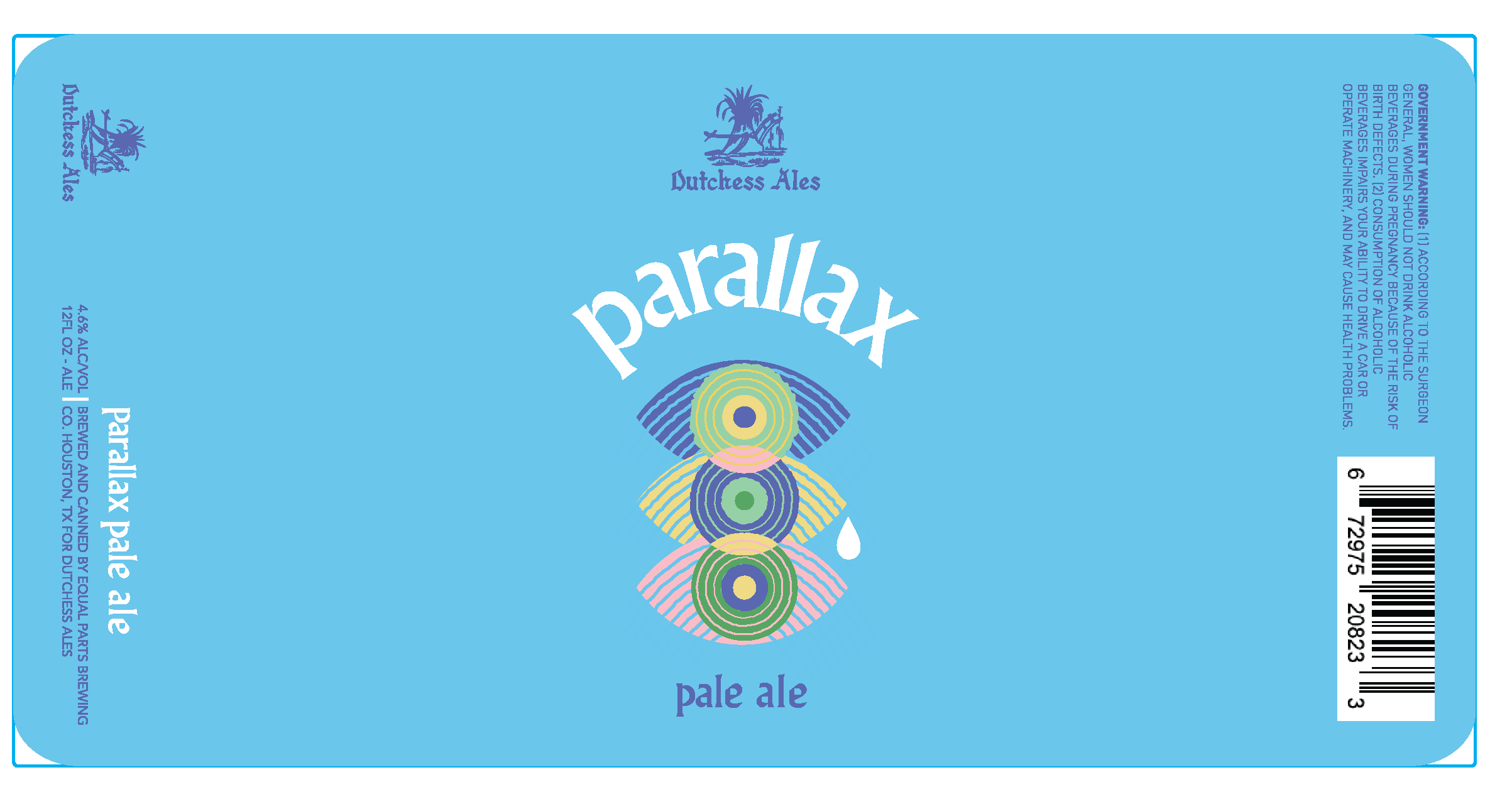 TABC label artwork for DUTCHESS ALES PARALLAX