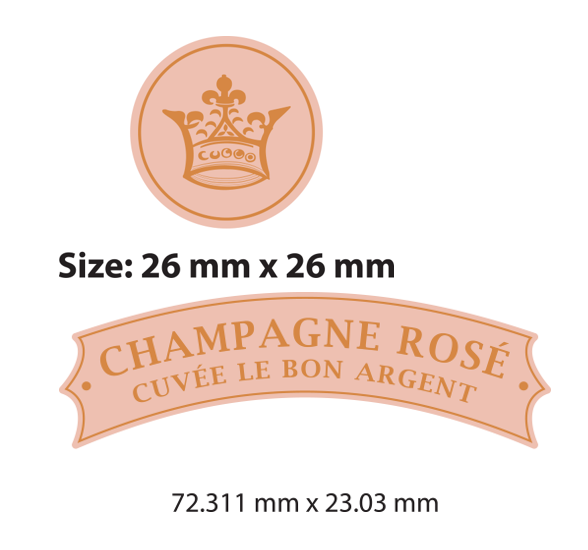 TABC label artwork for Le Bon Argent Rose Brut