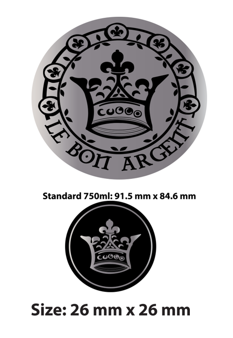 TABC label artwork for Le Bon Argent Champagne Brut Tradition