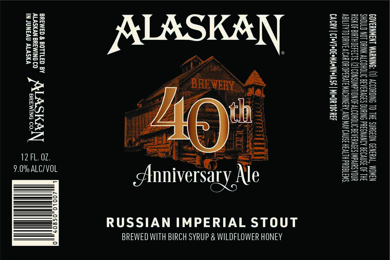 TABC label artwork for Alaskan Anniversary Ale