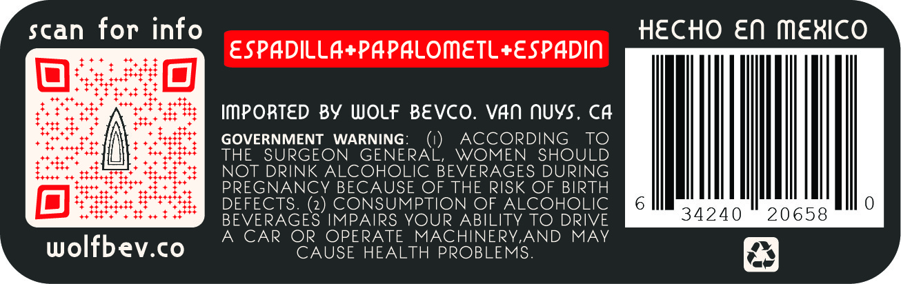TABC label artwork for LUCERO ESPADILLA+PAPALOMETL+ESPADIN AGAVE