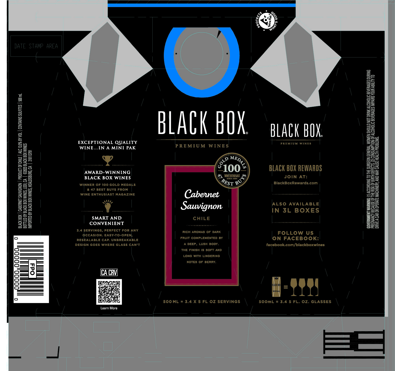TABC label artwork for Black Box Cabernet Sauvignon Chile
