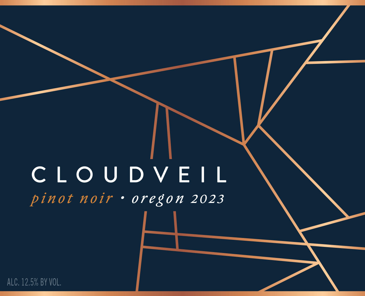 TABC label artwork for Cloudveil Pinot Noir