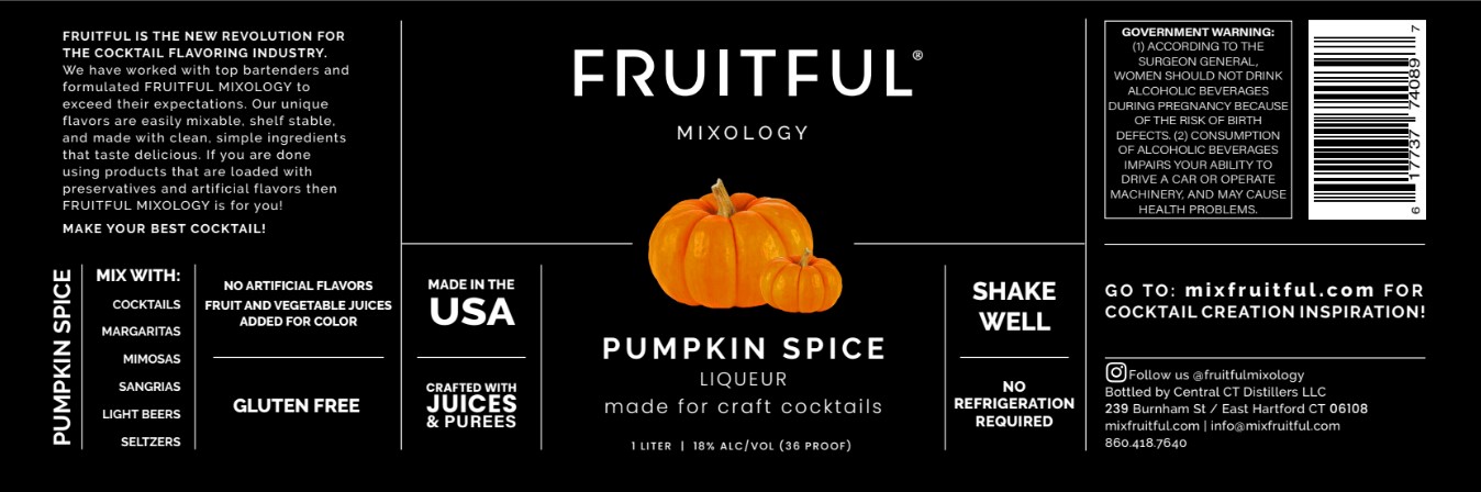 TABC label artwork for Fruitful Mixology Pumpkin Spice Liqueur