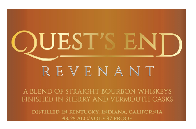 TABC label artwork for QUEST END REVENANT BOURBON WHISKEY