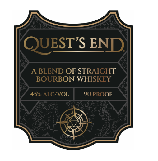 TABC label artwork for QUEST'S END BOURBON WHISKEY