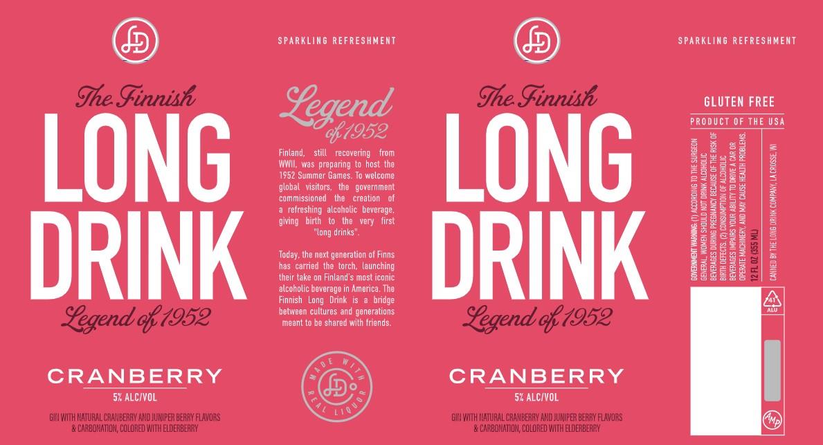 TABC label artwork for Long Drink Cranberry
