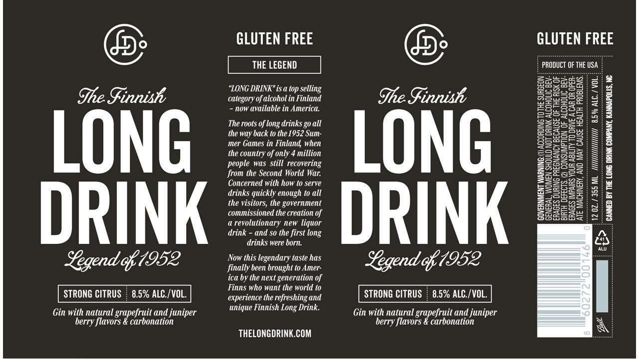 TABC label artwork for Long Drink Strong Citrus