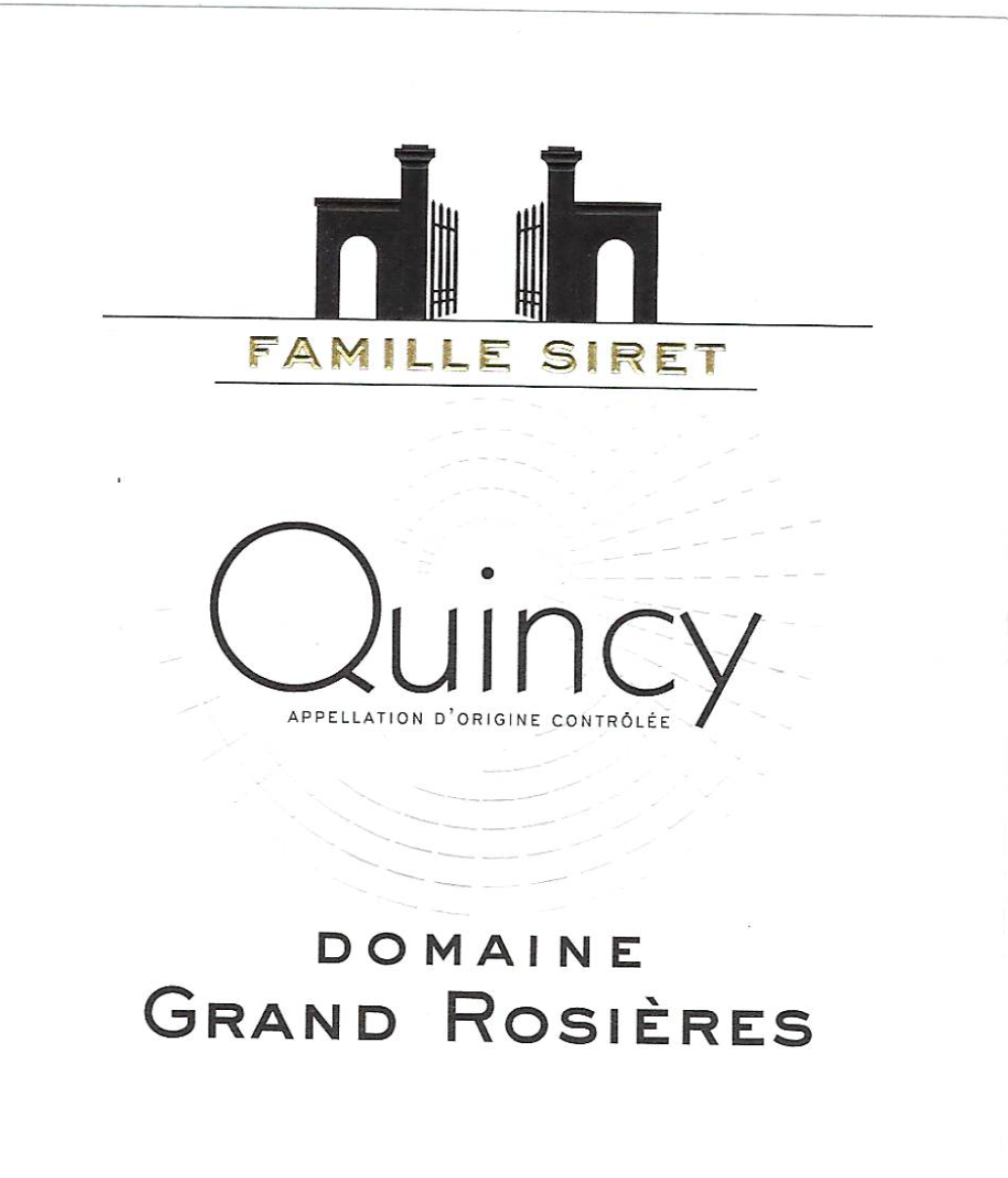 TABC label artwork for Domaine Grand Rosiere Quincy