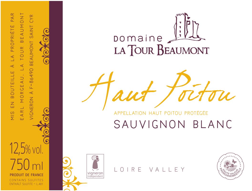 TABC label artwork for Domaine La Tour Beaumont Sauvignon Blanc