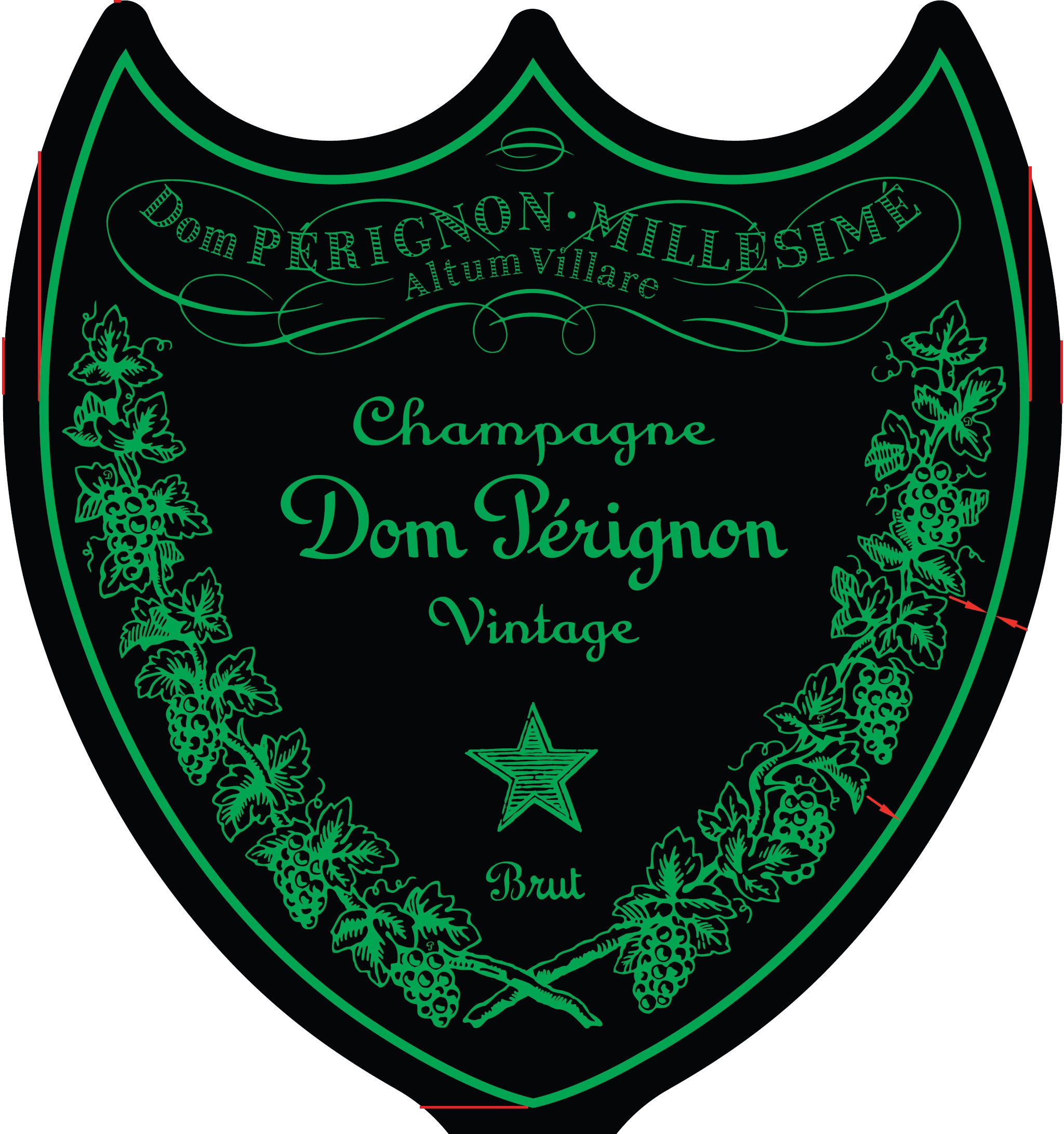 TABC label artwork for DOM PERIGNON BLANC 2013 LUMINOUS