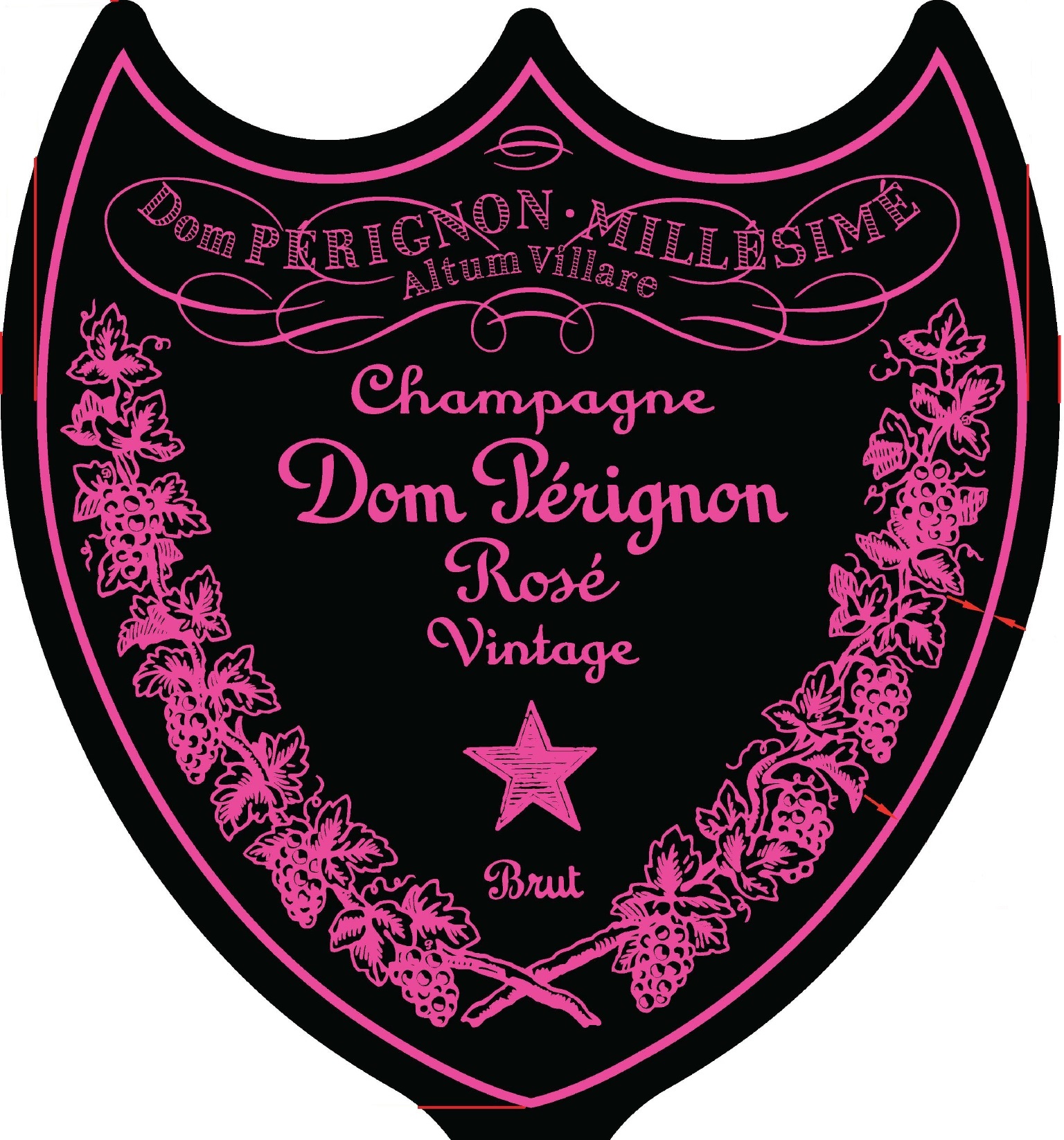 TABC label artwork for DOM PERIGNON ROSE LUMINOUS