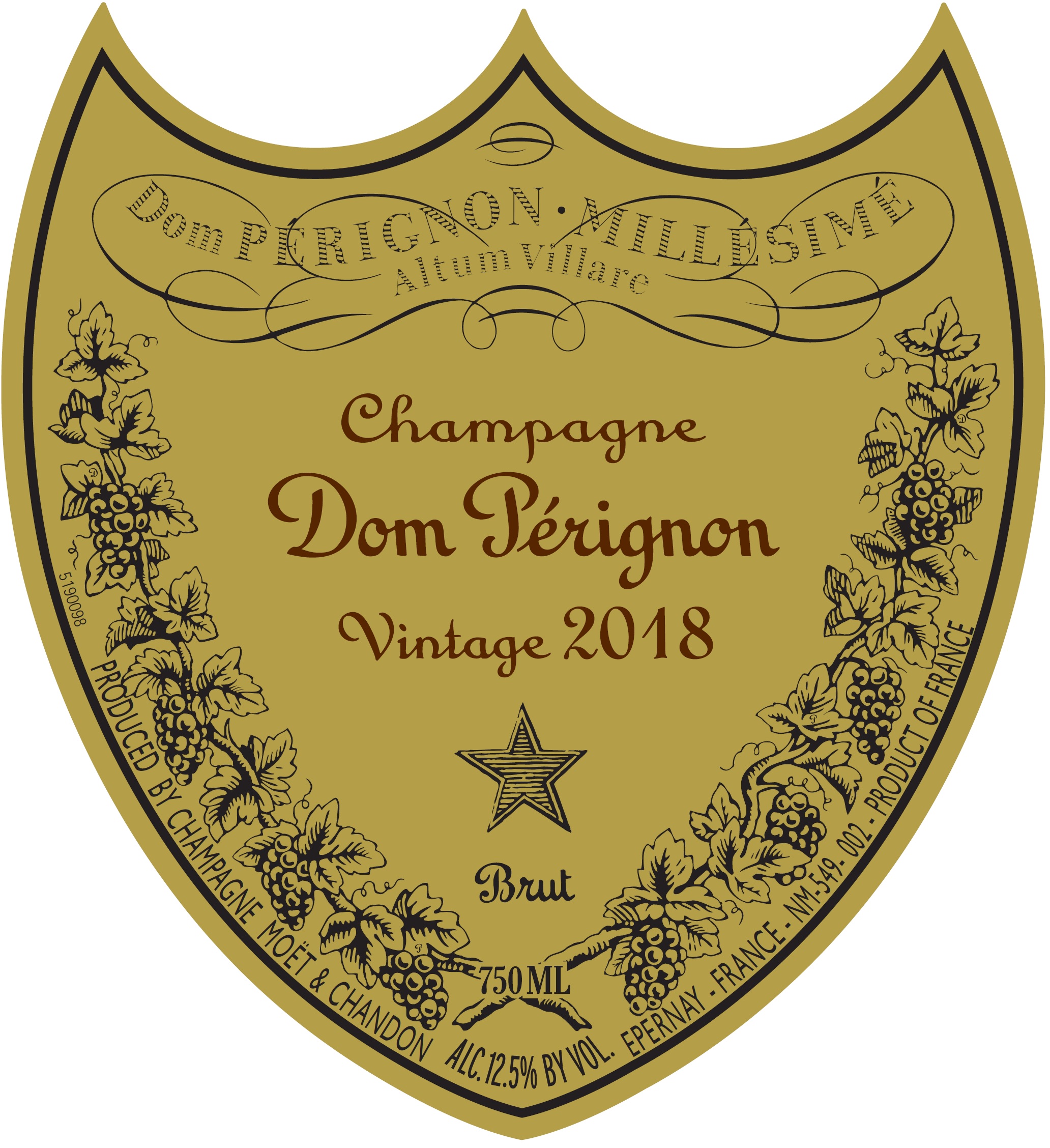 TABC label artwork for DOM PERIGNON BLANC