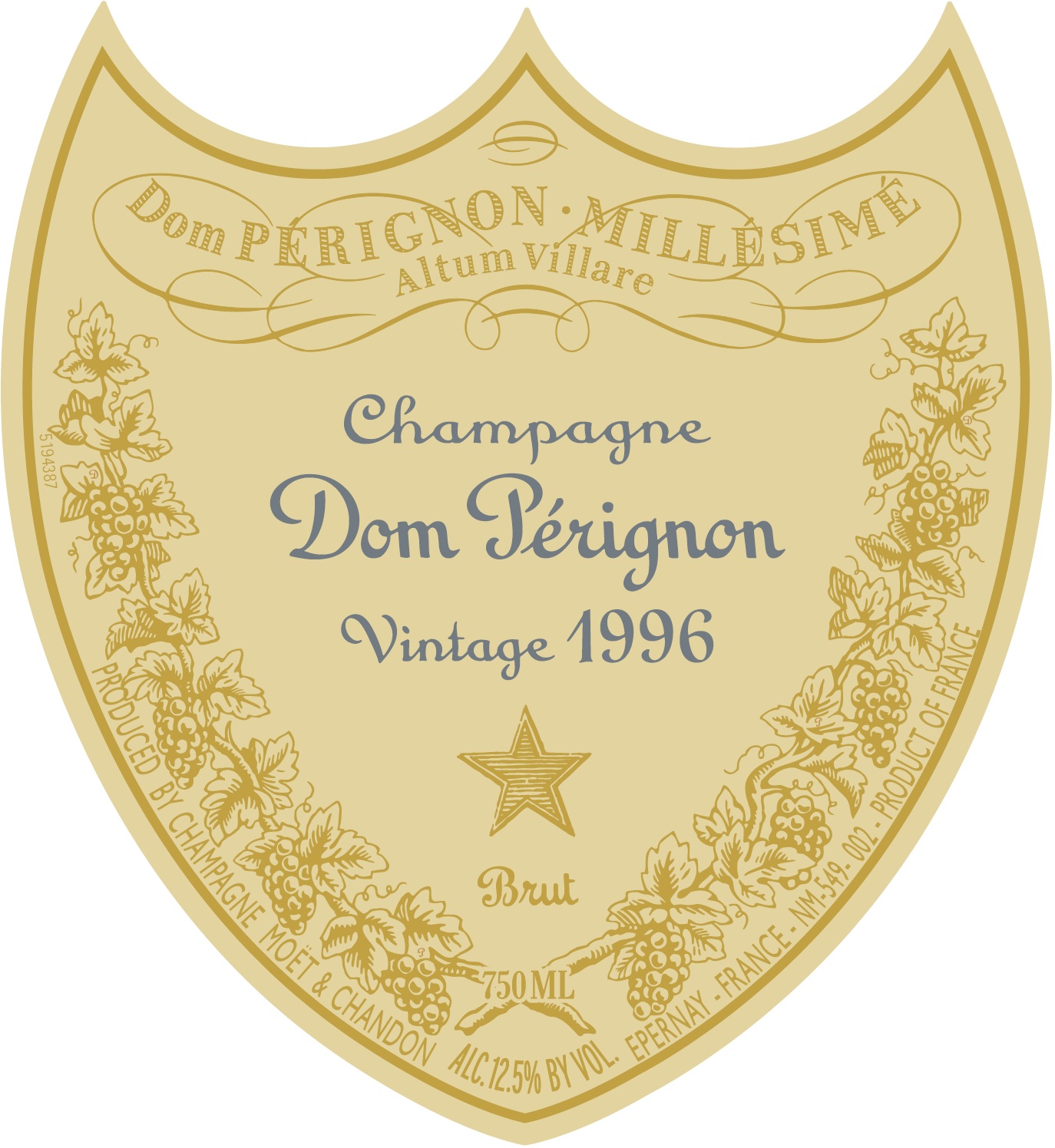 TABC label artwork for DOM PERIGNON P3 BLANC