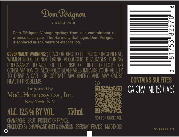 TABC label artwork for DOM PERIGNON BLANC LUMINOUS